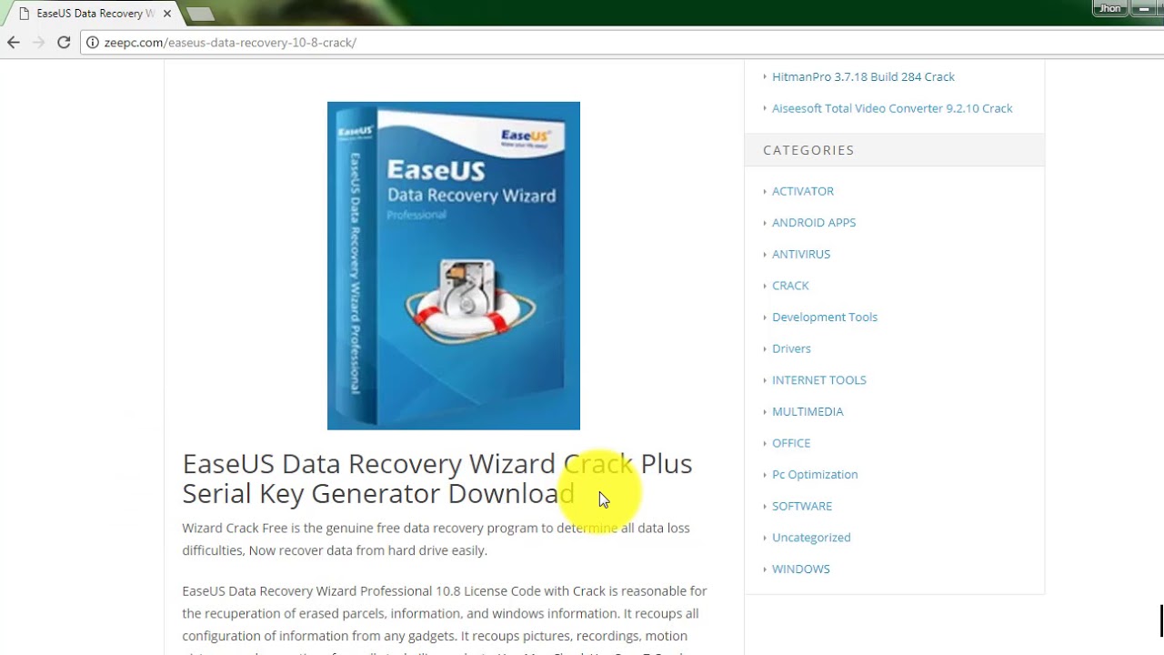 easeus data recovery 12 crack serial key generator free download